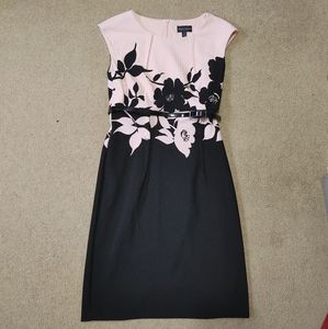 Black and Pink Floral Dress